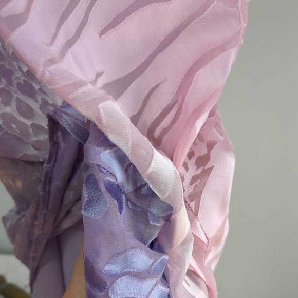 Elegant light pink lavender purple ombre silk maxi gown - Picture 13 of 16